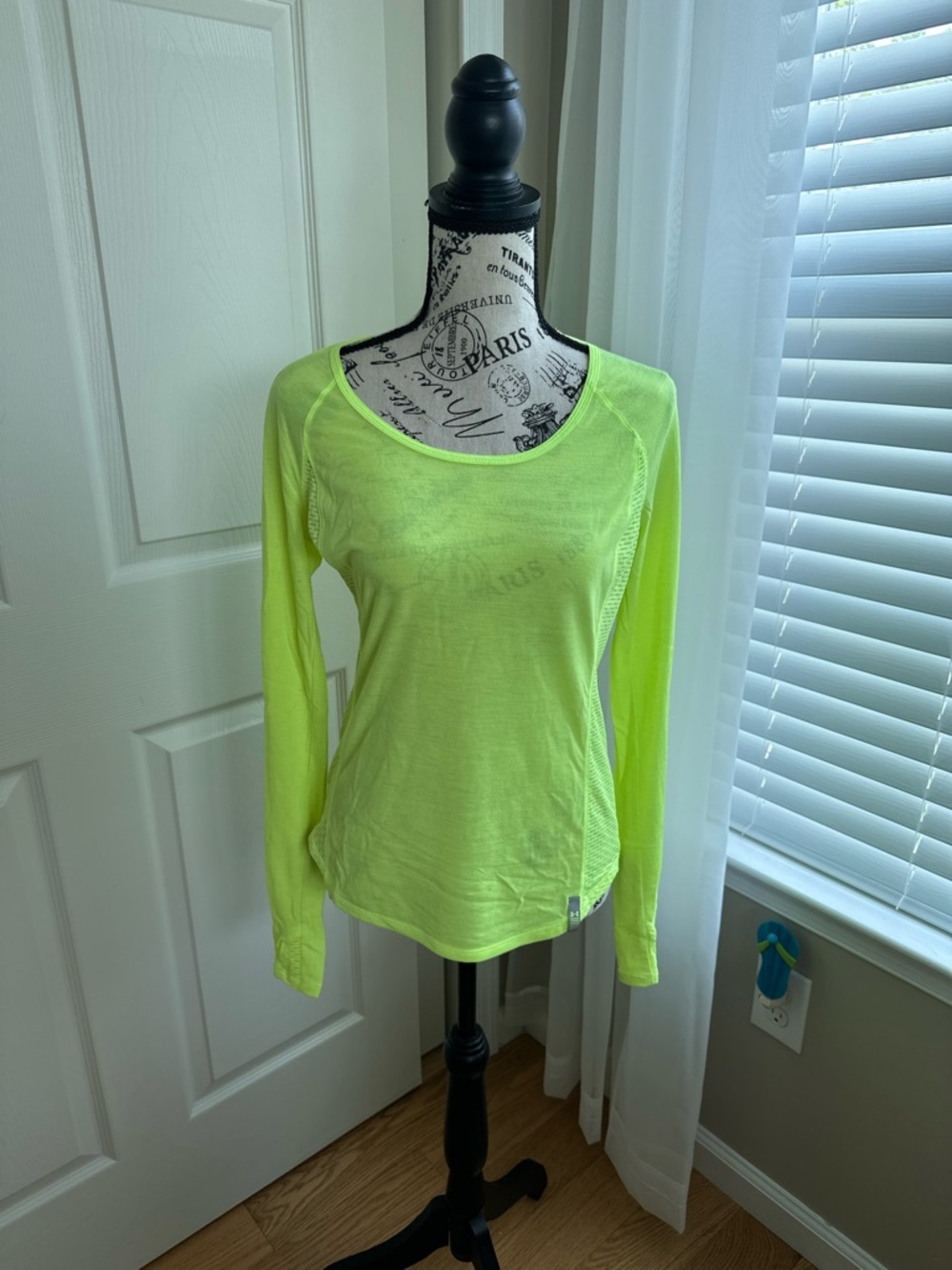 Under Armour Neon Yellow Long Sleeve Lightweight Running Shirt